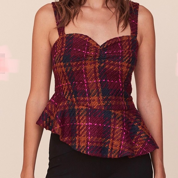 LPA Maria In Wine Pink Plaid - Picture 2 of 12